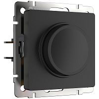 Светорегулятор поворотно-нажимной без рамки Werkel 5-600Вт черный матовый картинка